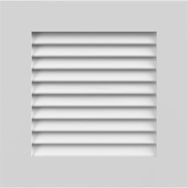 Ekena Millwork 12"W x 12"H True Fit PVC Louver Shutters Sample, White SAMPLE-TFPLVWH - main